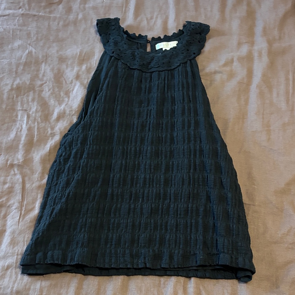 Design History Black Textured Top